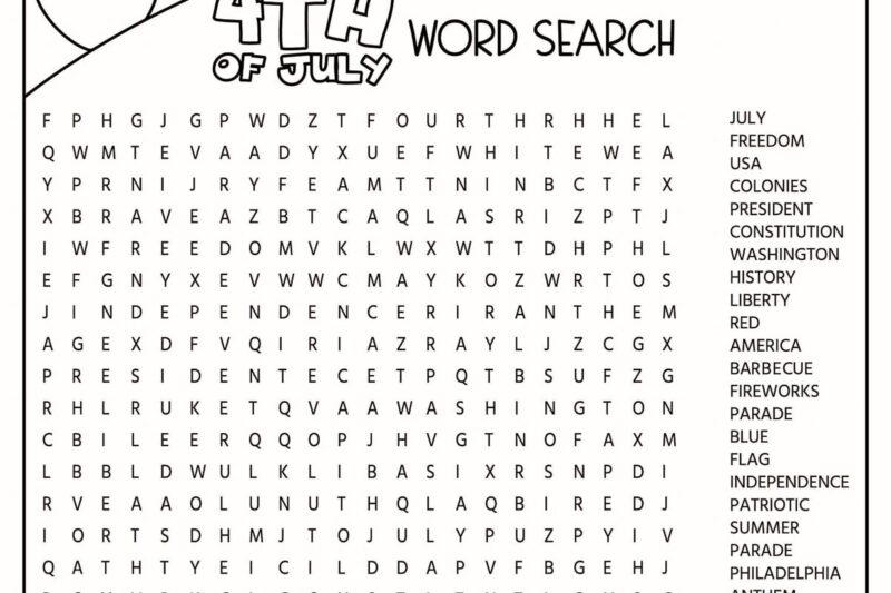 Free Printable 4th Of July Worksheets