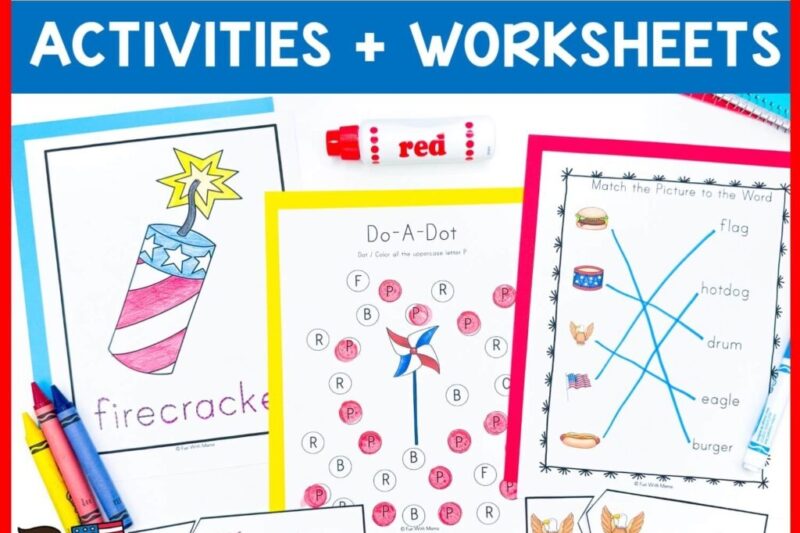 Free Kindergarten 4th Of July Worksheets
