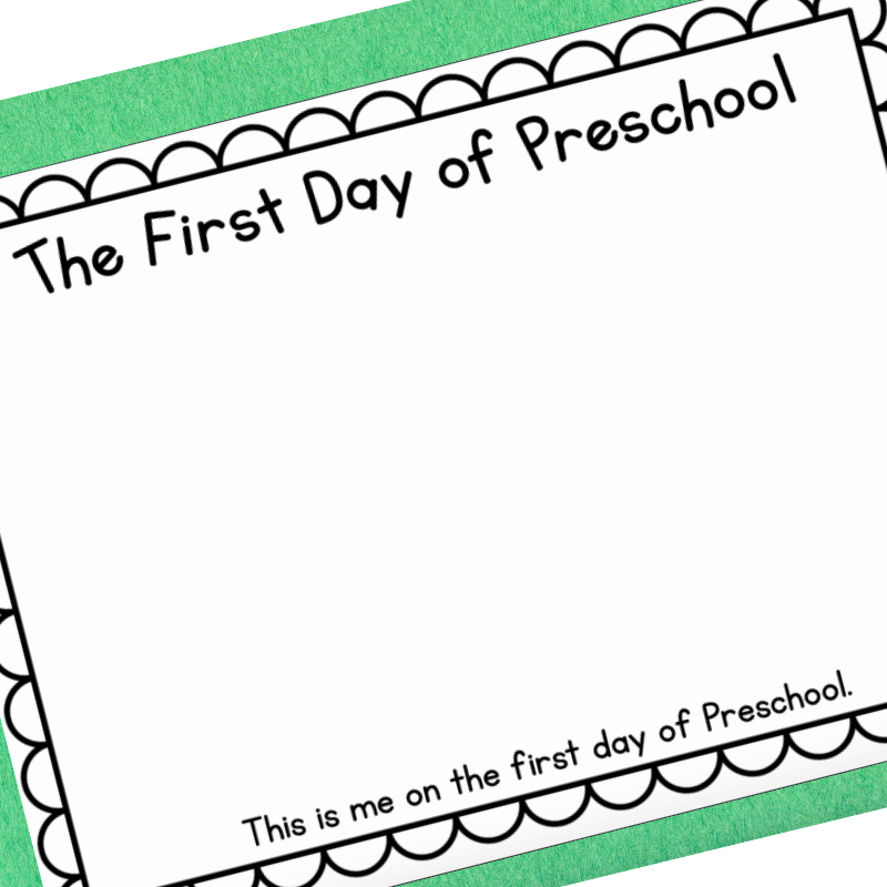 First School Preschool Printables