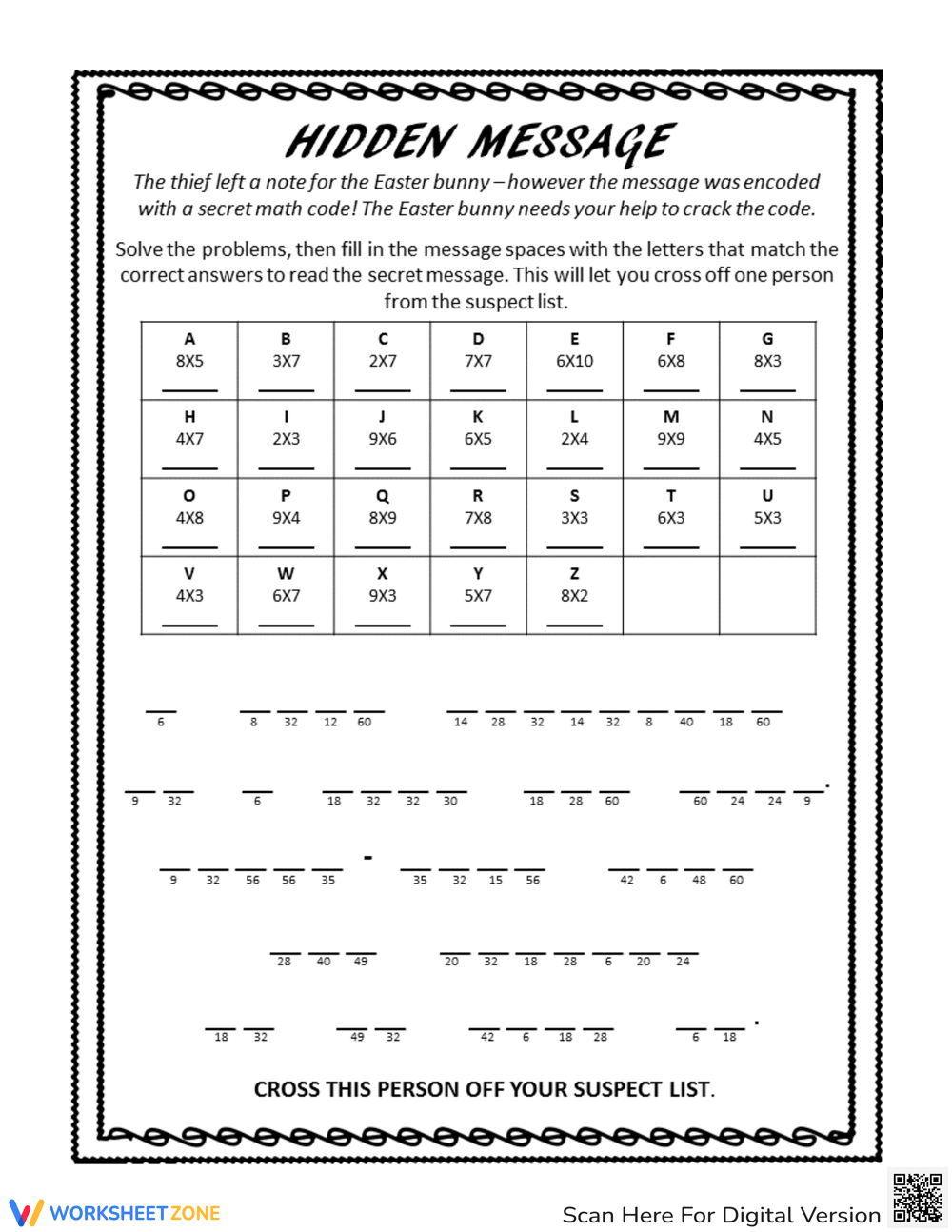 50 Free Printable Crack The Code Worksheet For Students 50 Free Printable Crack The Code Worksheet For Students
