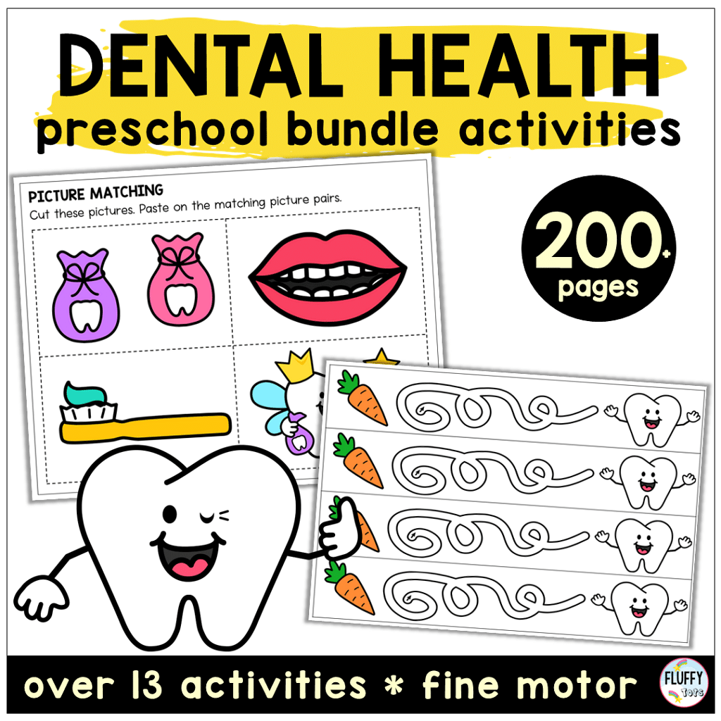 50 Pages Of Fun Dental Printables For Toddler And Preschool FluffyTots