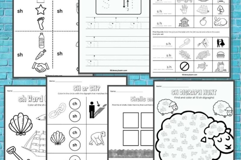 Sh Worksheets For Kindergarten Free