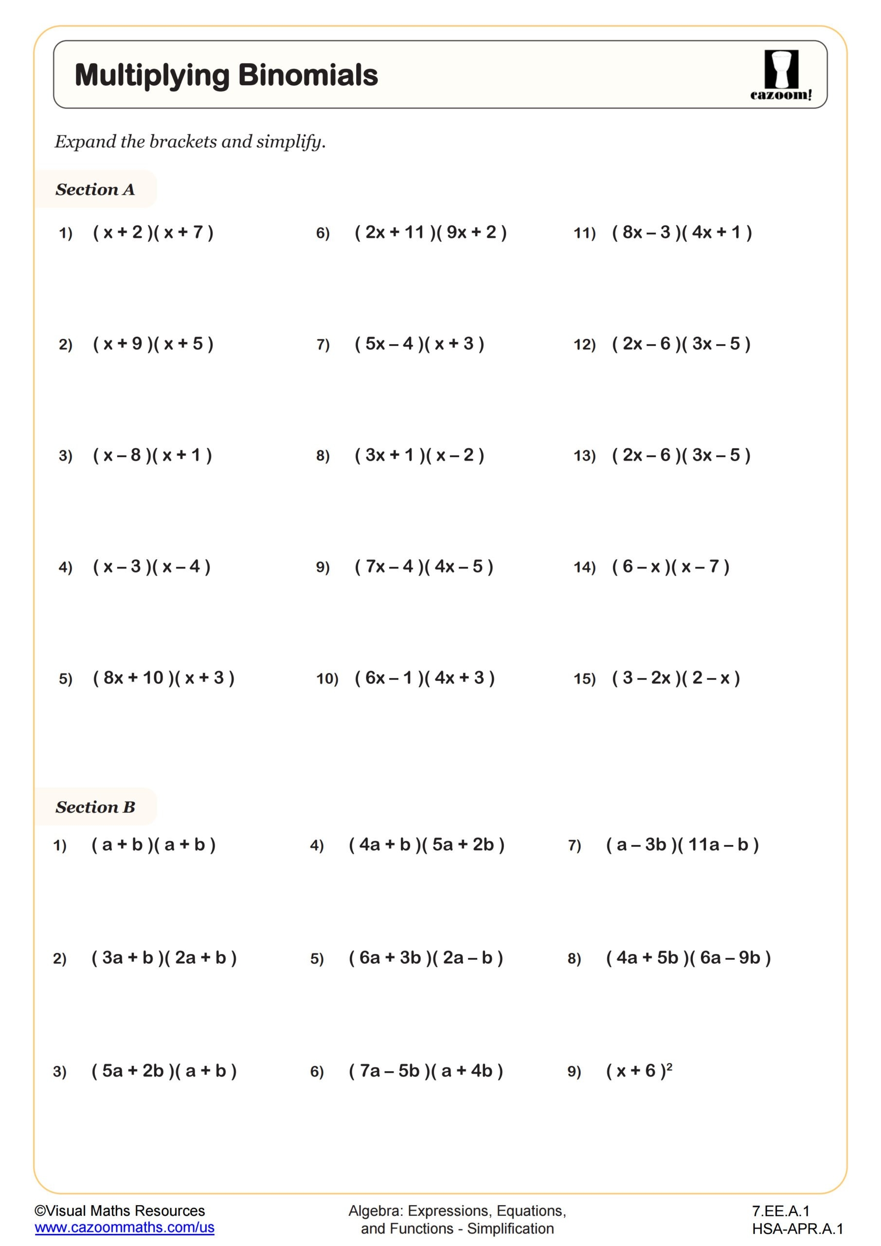 Grade 7 Free Worksheets Printable