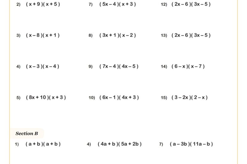 7th Grade Advanced Math Worksheets
