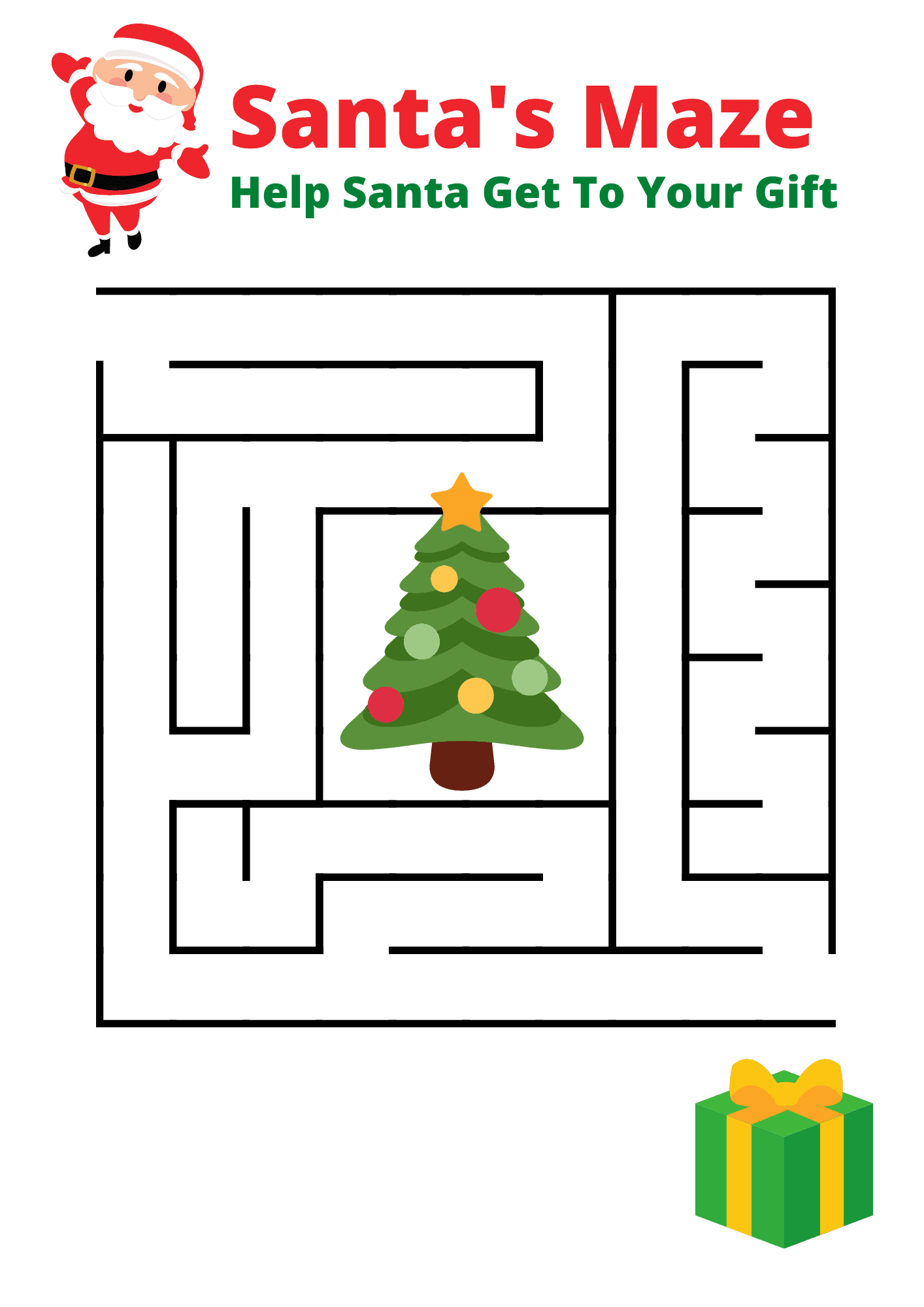 Christmas Maze Worksheets Christmas Maze Worksheets
