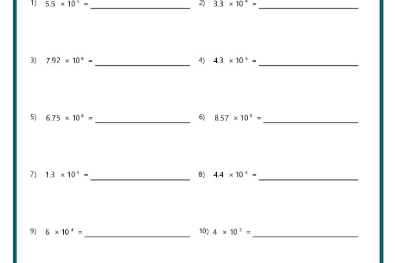 8th Grade Math Worksheets
