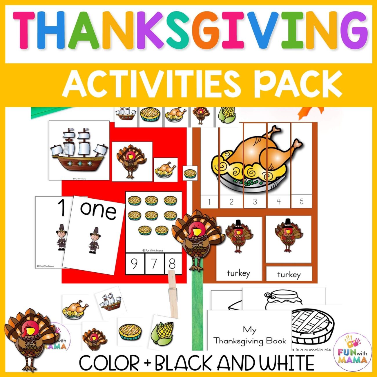 A Thanksgiving Printable Pack For Learning History U0026 More