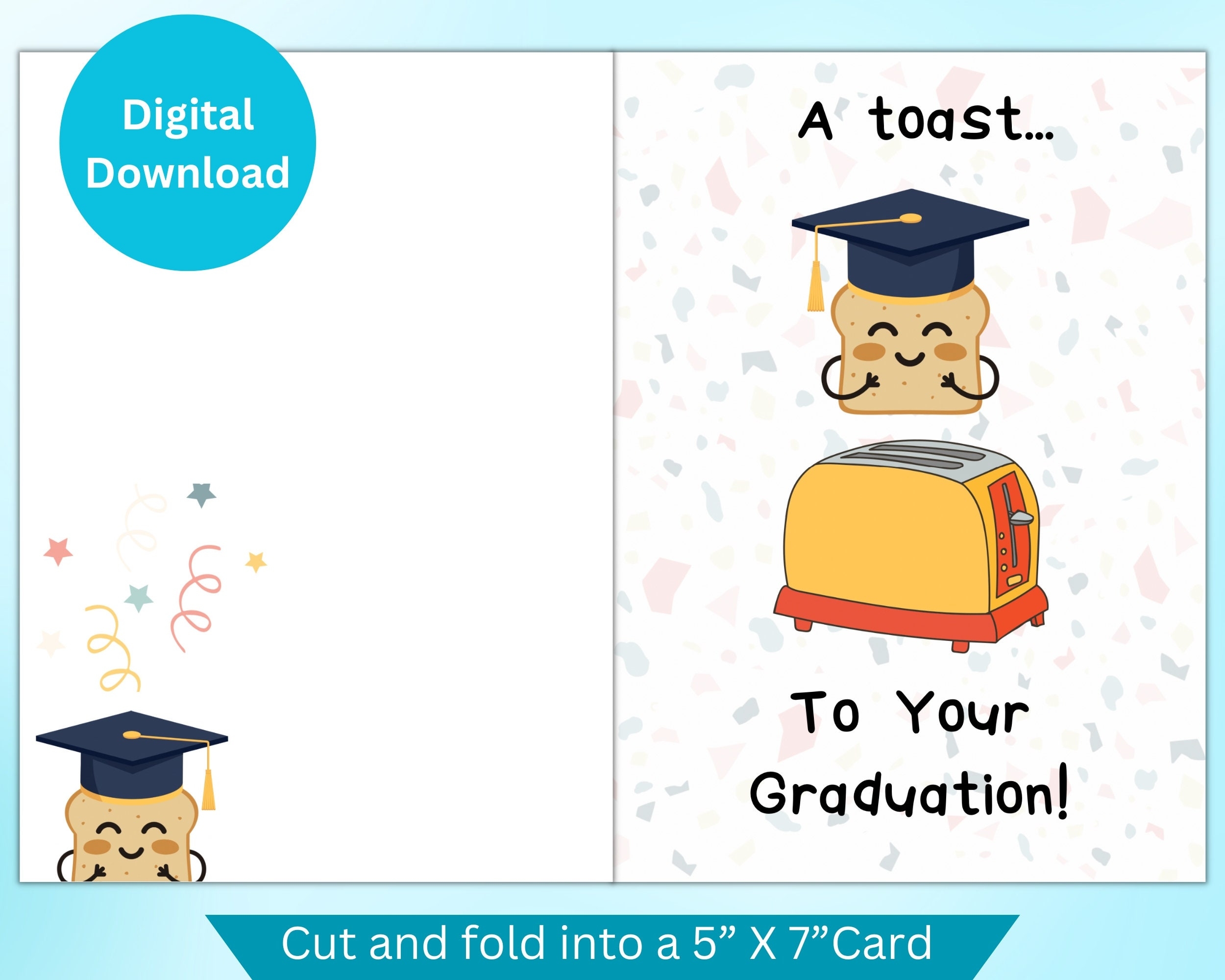 A Toast To Your Graduation Printable Graduation Card Cute And Worksheets Library
