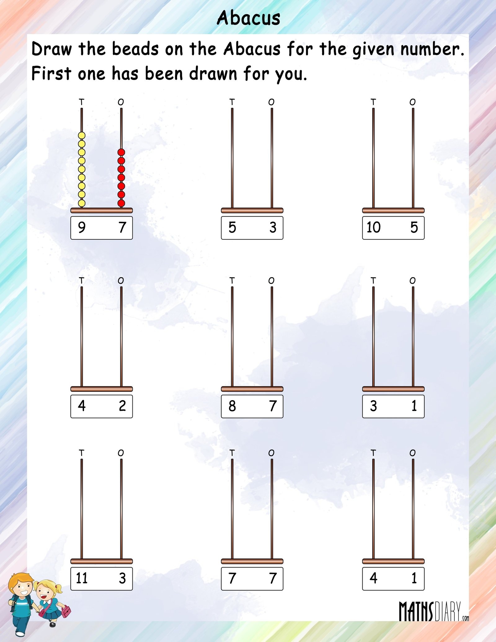 Abacus Math Worksheets MathsDiary