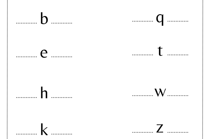 Before Alphabet Worksheet