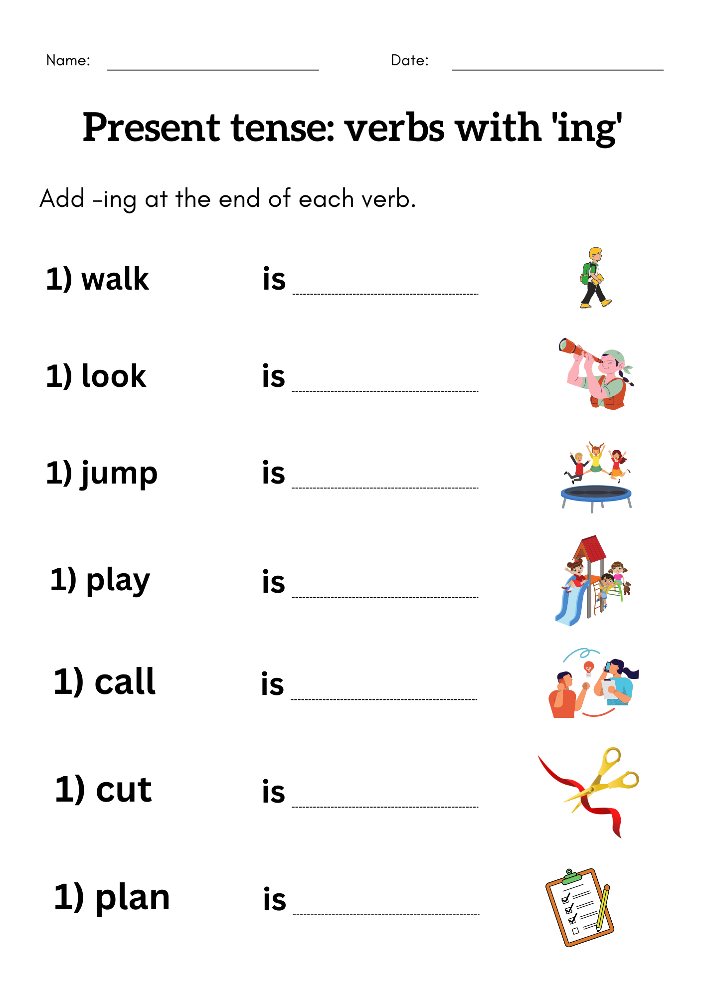 Adding Ing To Verbs Worksheet Grade 1 2 3 Grammar Ing Verbs Activity Book Made By Teachers