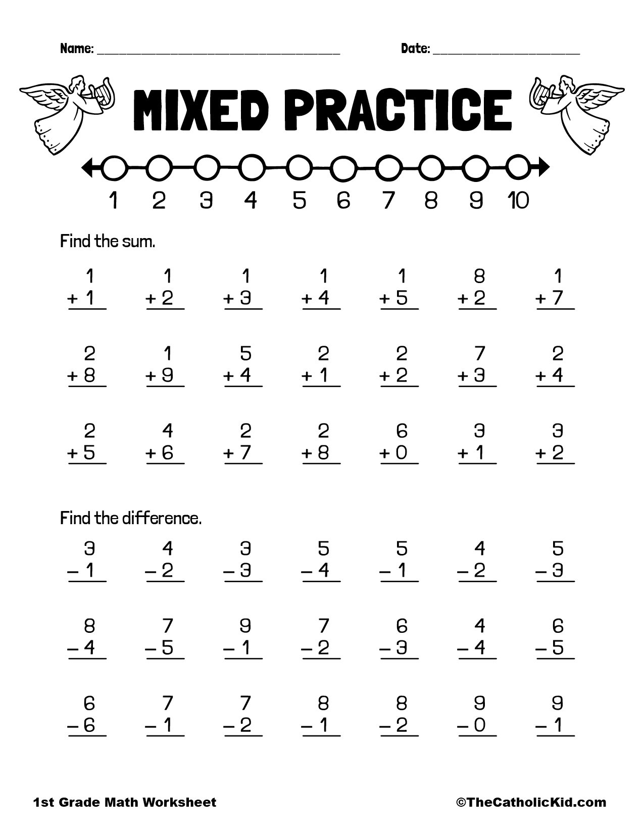 Addition And Subtraction Worksheets Printable Free