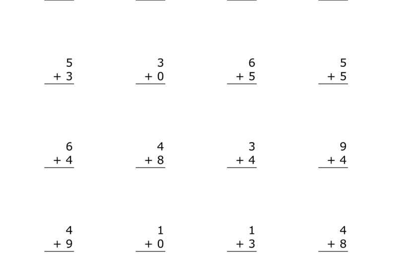 Simple Addition Worksheets Printable Free