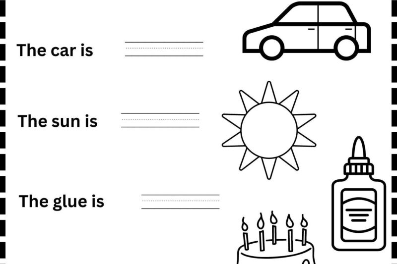 Free Adjectives Worksheets For Kindergarten