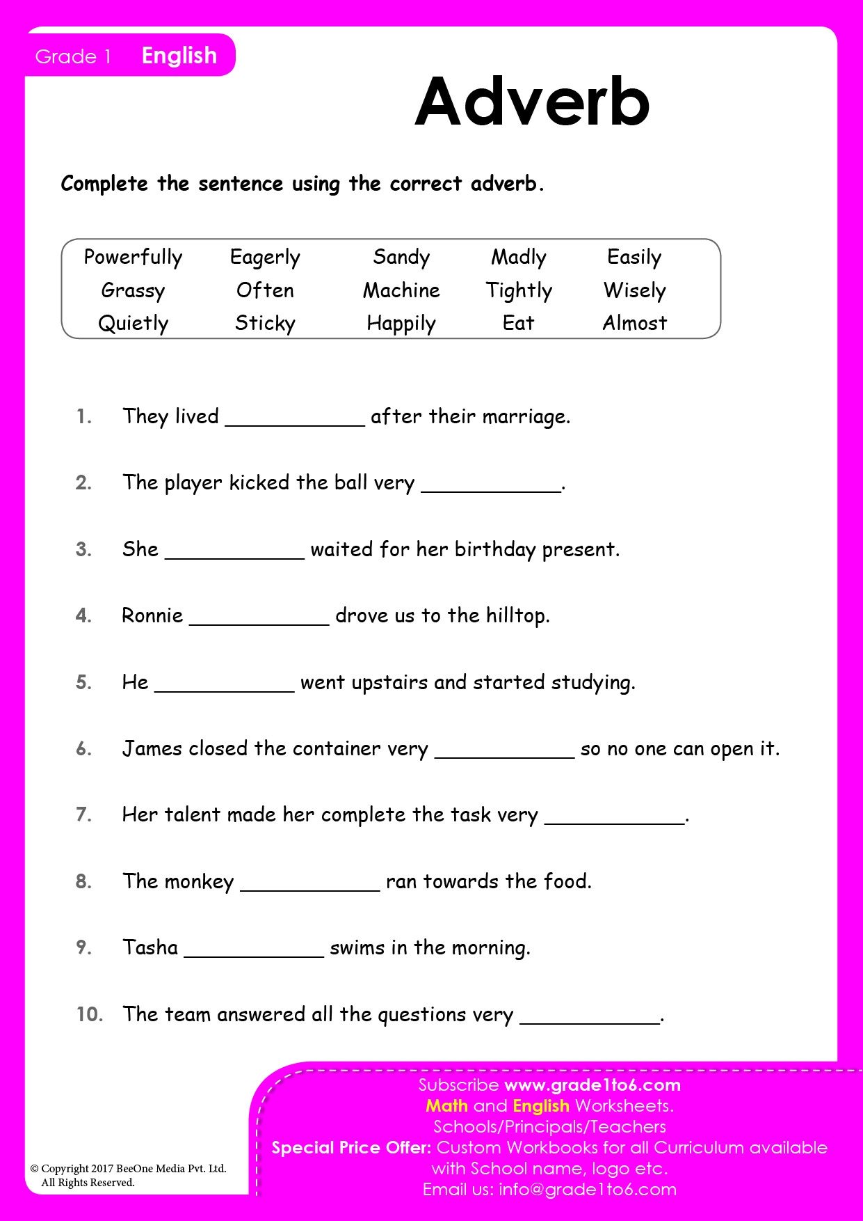 Adverb Worksheets Free Printables 4th Grade