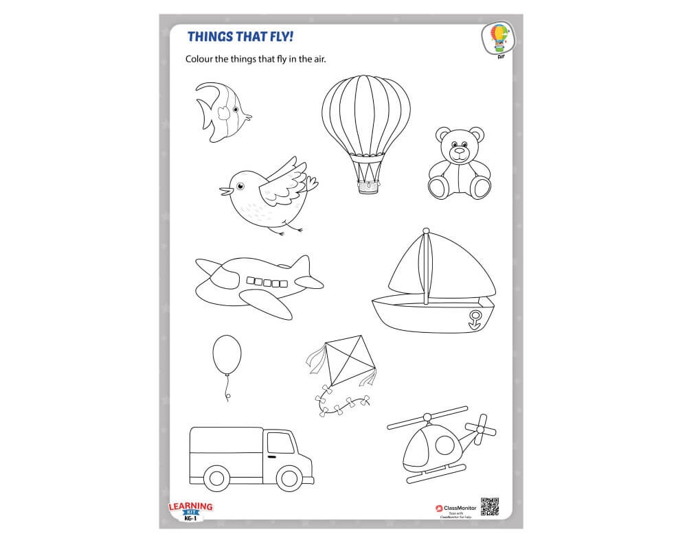 Air Activity Worksheet Things That Fly ClassMonitor