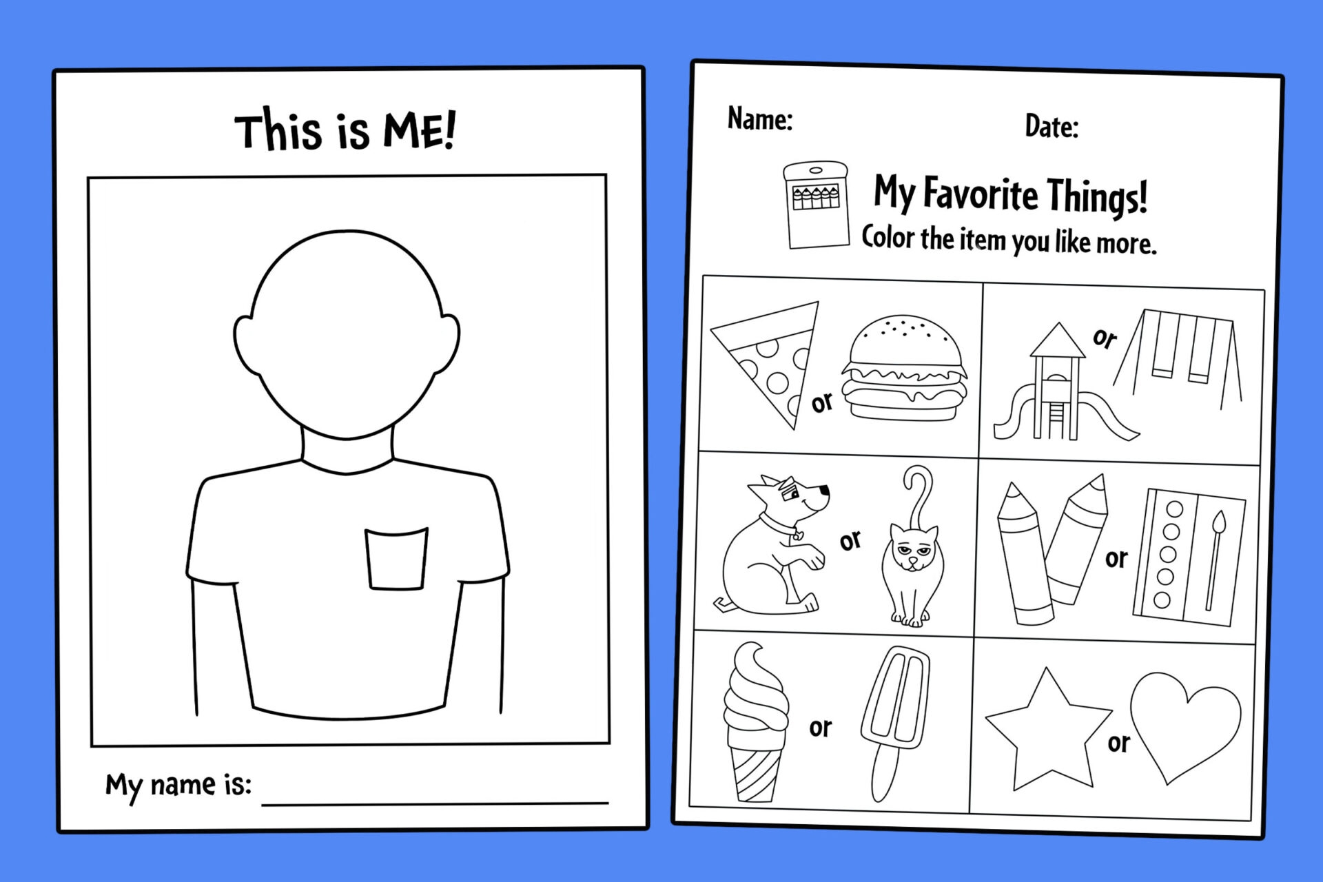 All About Me Safety Preschool Printable
