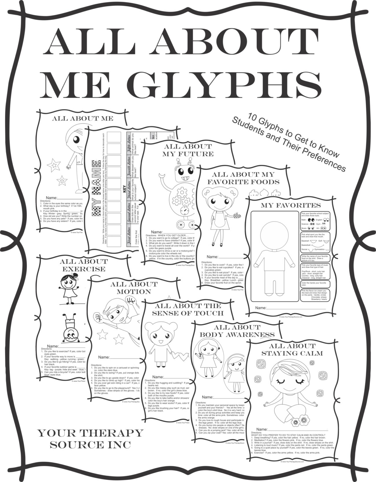All About Me Glyphs