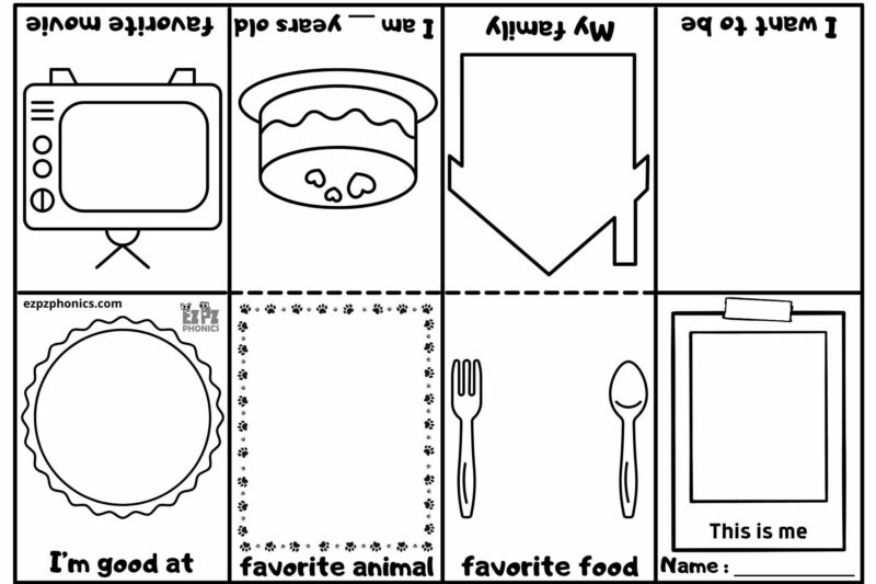 All About Me Printable Book Preschool