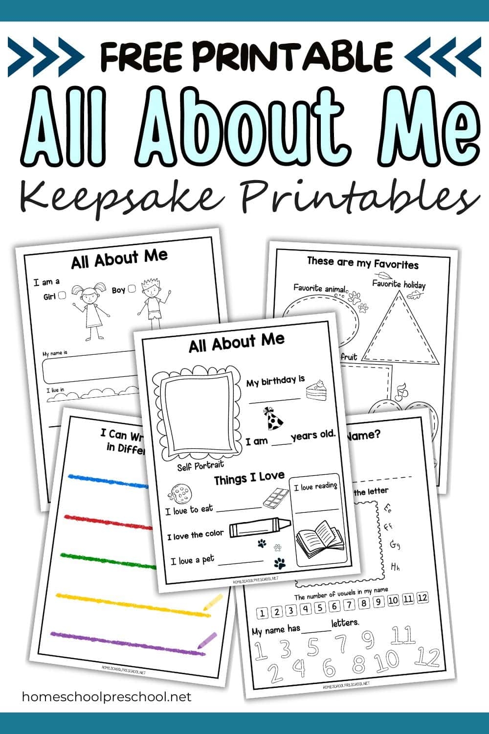 Free Preschool Printables All About Me