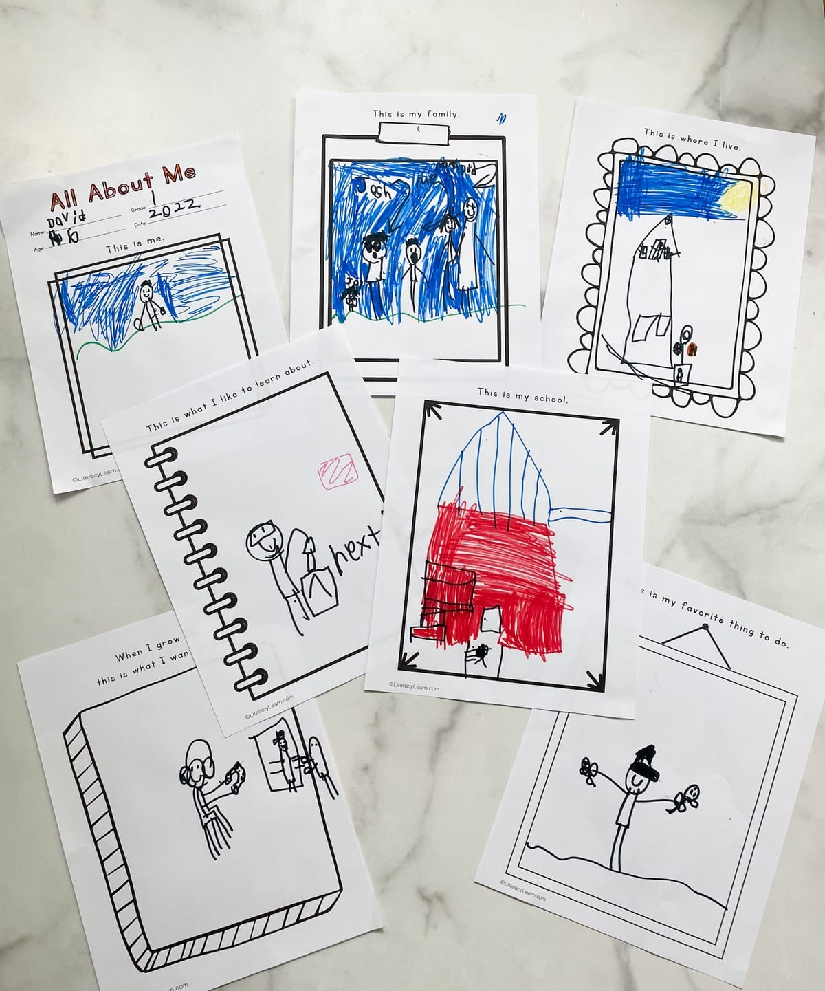 All About Me Worksheet Book Pre K Kindergarten Literacy Learn