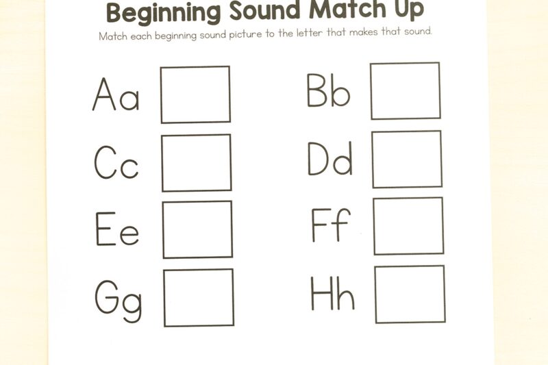 Alphabet Match Up Worksheet