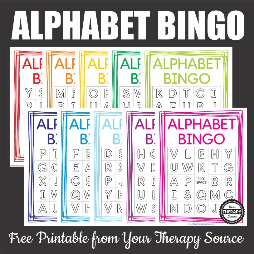 Alphabet Bingo Printable FREE Your Therapy Source