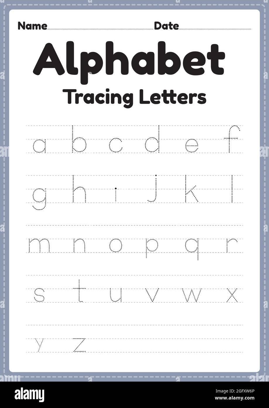 Alphabet Tracing Worksheet Hi res Stock Photography And Images Alamy Alphabet Tracing Worksheet Hi res Stock Photography And Images Alamy