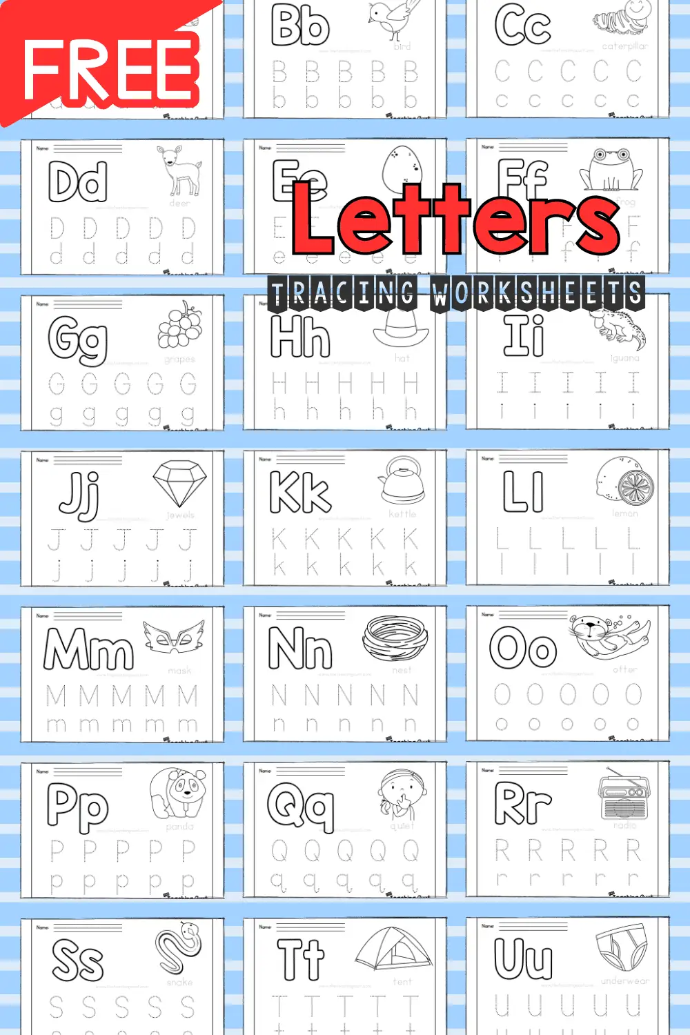 Free Printable Alphabet Tracing Worksheets Pdf