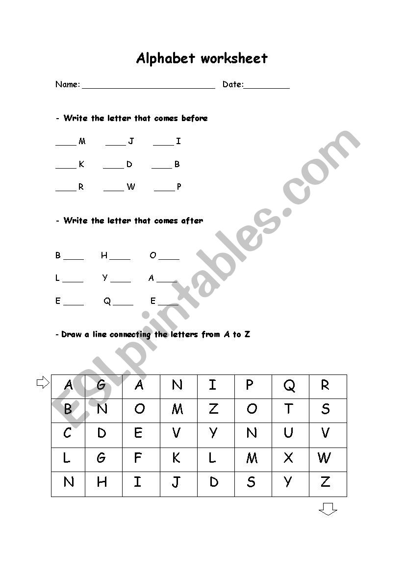 Alphabet Worksheet ESL Worksheet By Jajajavy Alphabet Worksheet ESL Worksheet By Jajajavy