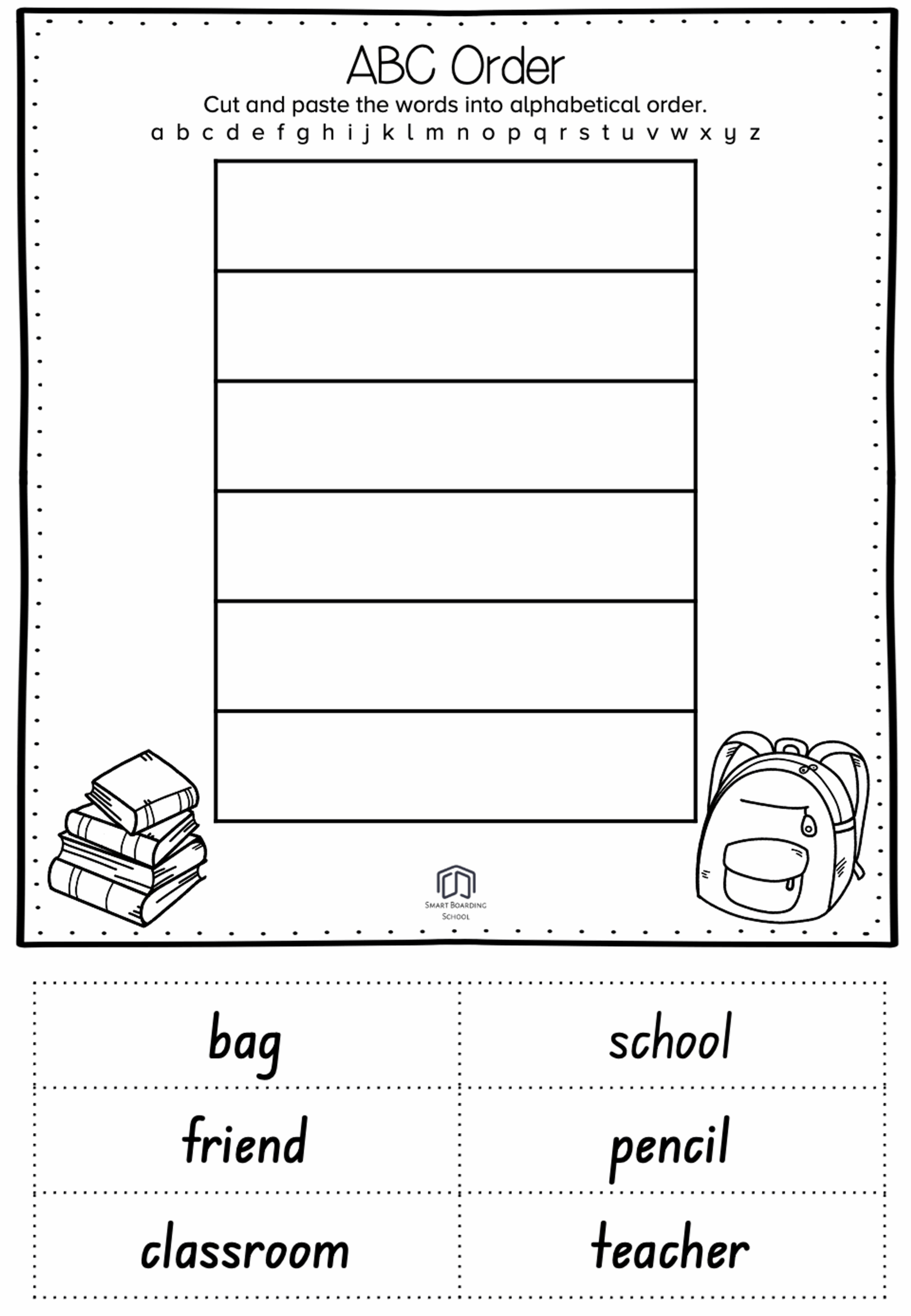 Alphabetical Order Worksheet Alphabetical Order Worksheet