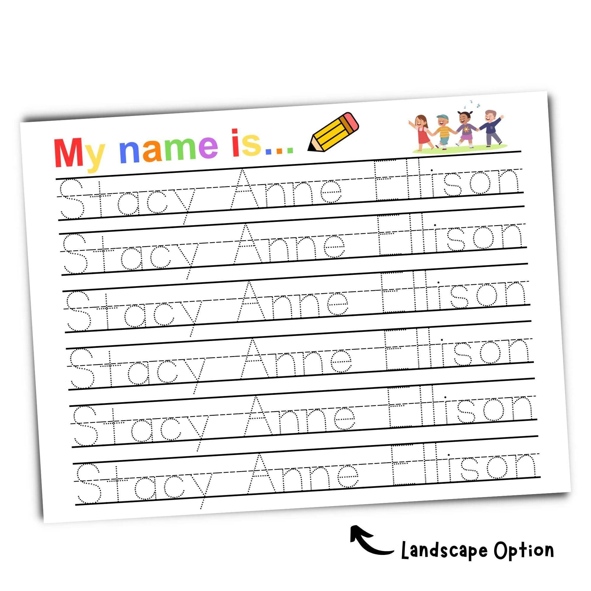 Free Name Printable Worksheets