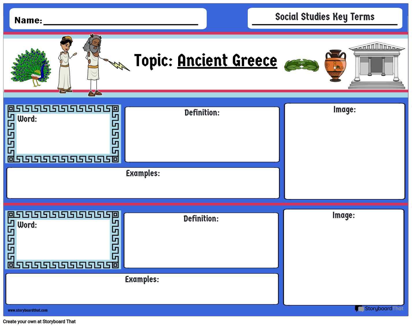 Printable Free Ancient Greece Worksheets