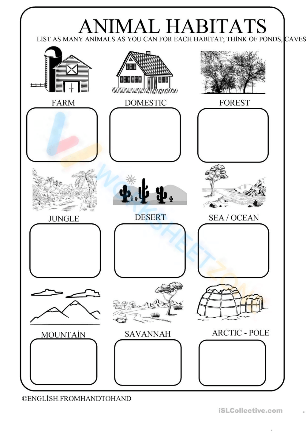 Animal Habitats Worksheets 2025 Animal Habitats Worksheets 2025