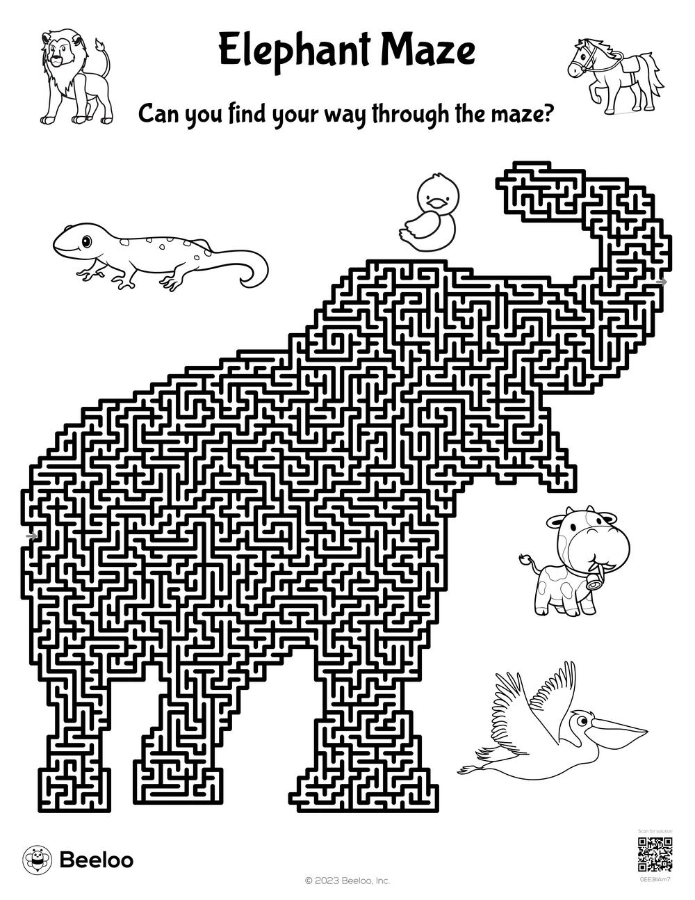 Animal themed Mazes Beeloo Printable Crafts And Activities For Kids Animal themed Mazes Beeloo Printable Crafts And Activities For Kids
