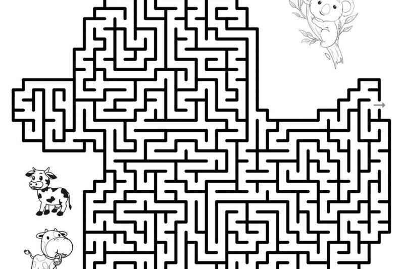 Animal Maze Worksheet