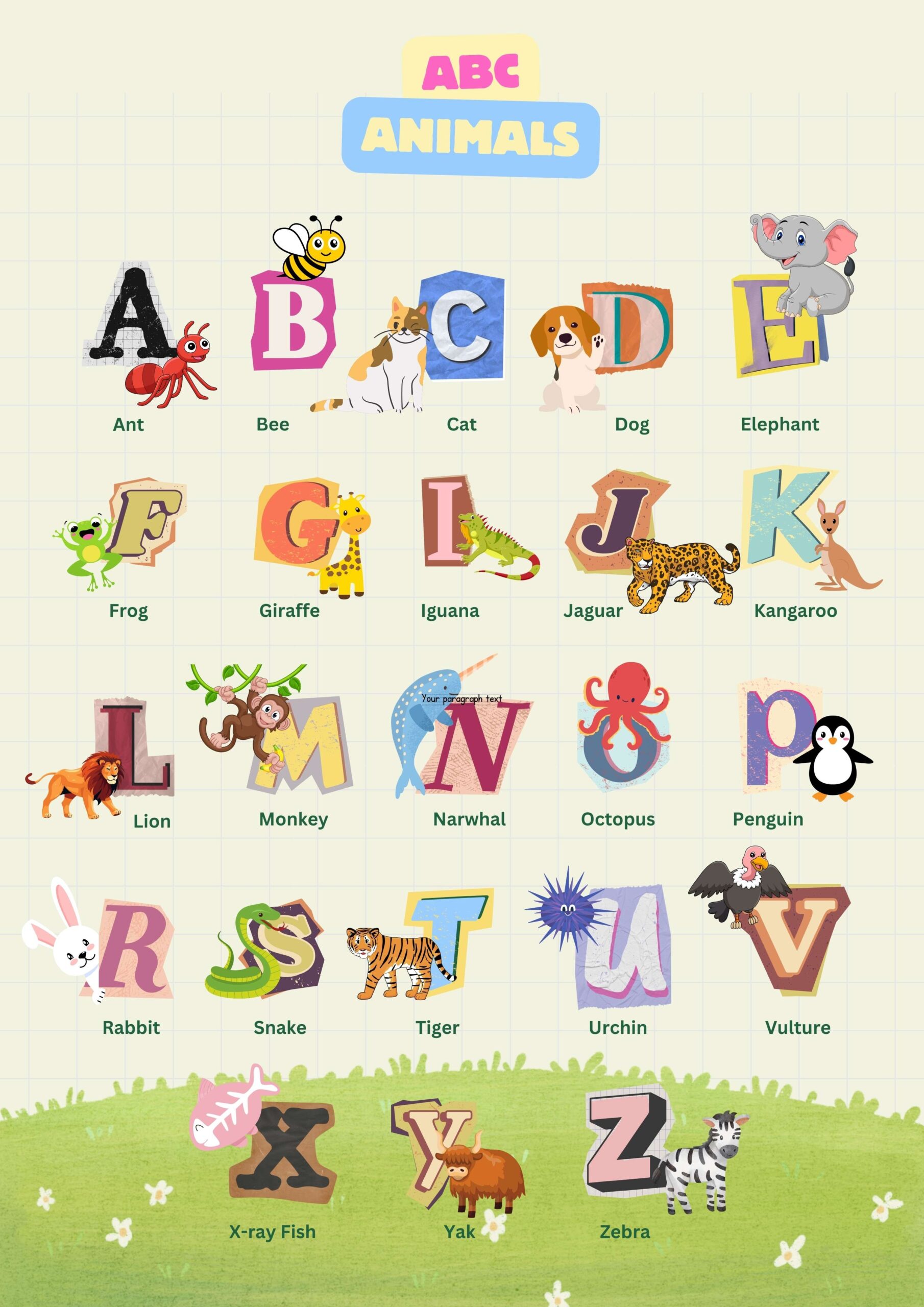 Animal Alphabet Printable Worksheets