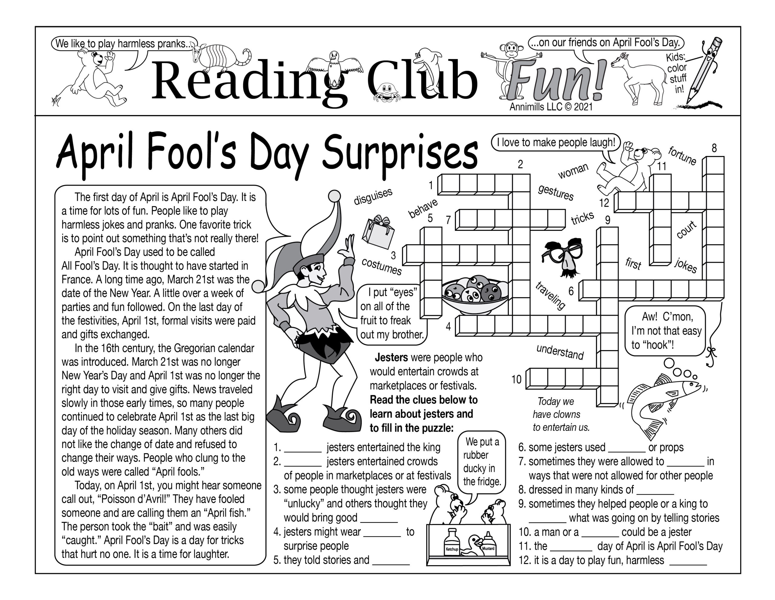 April Fools Day Surprises Printable Puzzles Worksheets Library April Fools Day Surprises Printable Puzzles Worksheets Library
