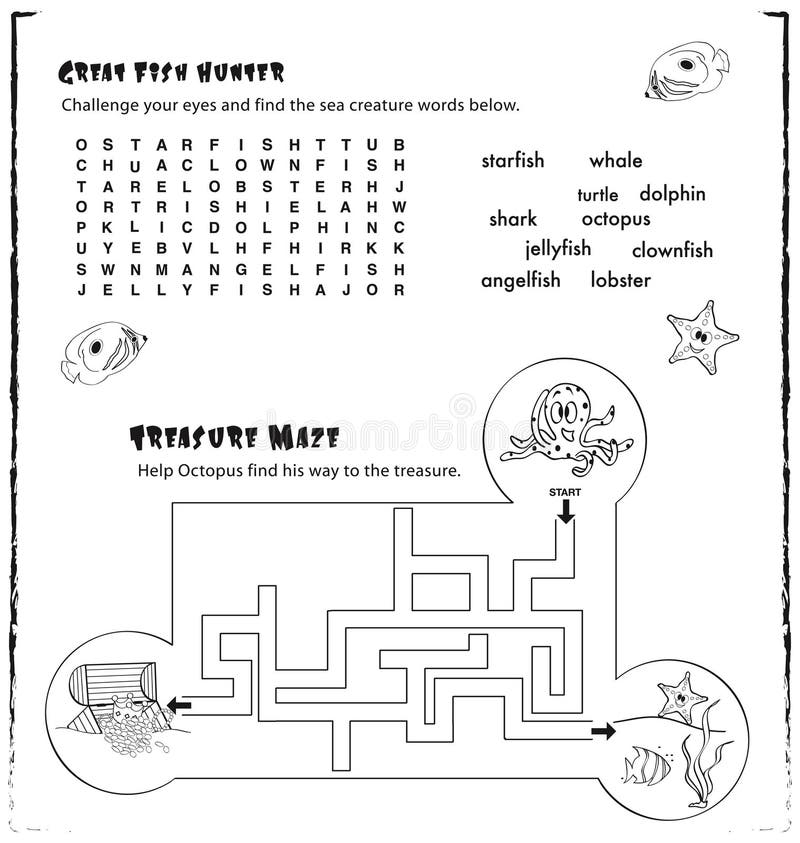Aquarium Preschool Activity Sheet Printable