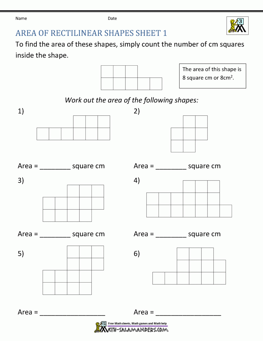 Area Of Rectangle Worksheets Worksheets Library