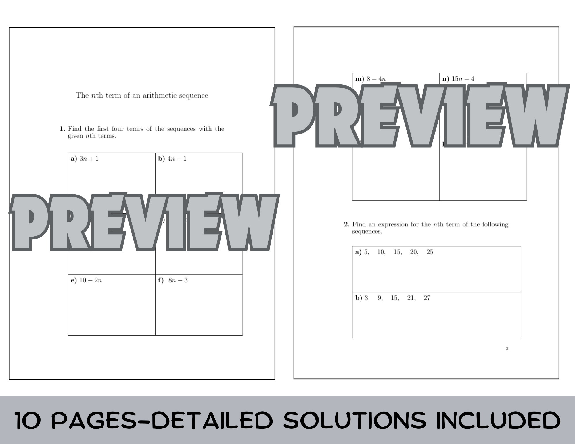 Arithmetic Sequences 25