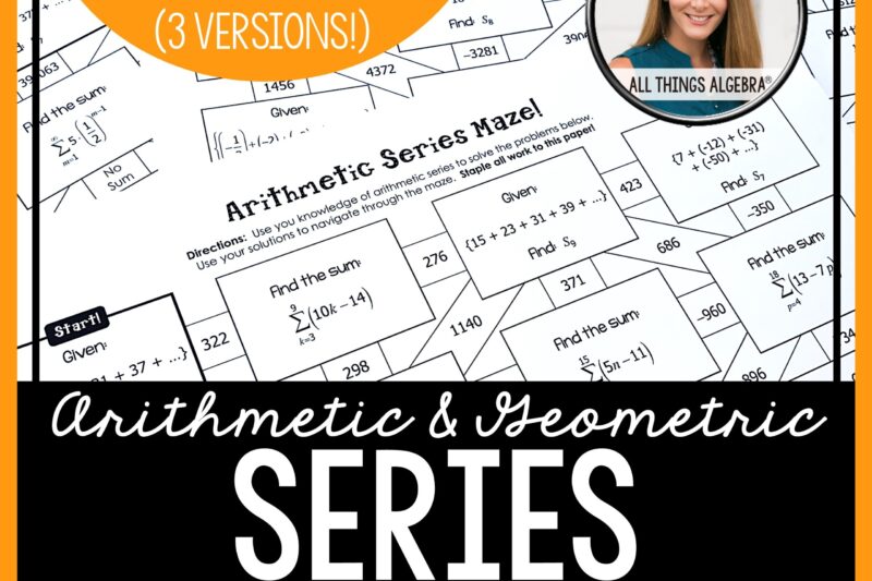 Arithmetic Sequence Maze Worksheet With Answers