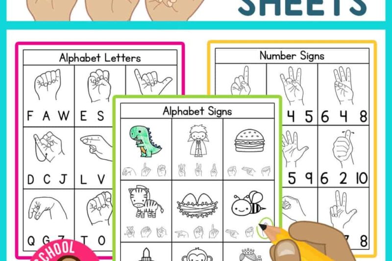 Free Printable Sign Language Worksheets
