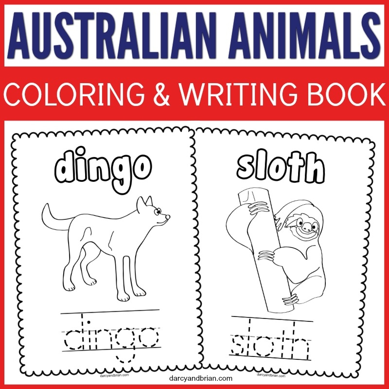 Australian Animals Printable Coloring Pages And Activities