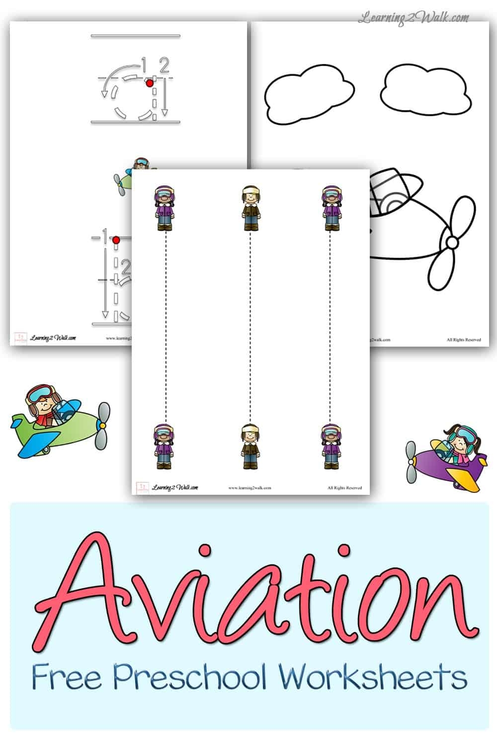 Aviation Free Preschool Worksheets