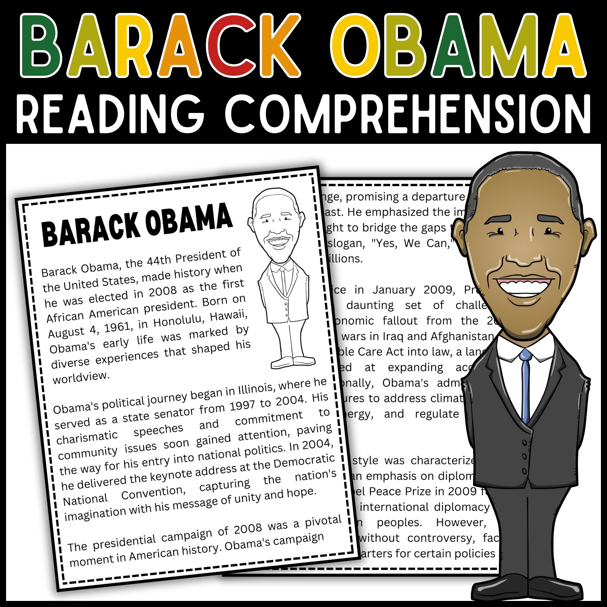 Free Printable Barack Obama Worksheet Free Printable Barack Obama Worksheet