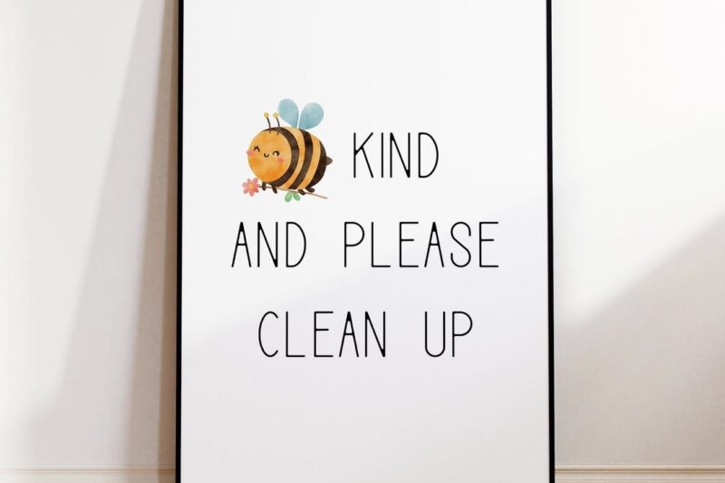 Printable Claen Up Signs For Preschool