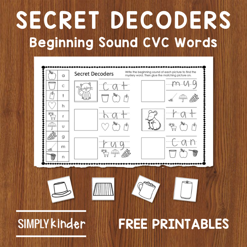 Beginning Sounds Free Secret Decoders Simply Kinder