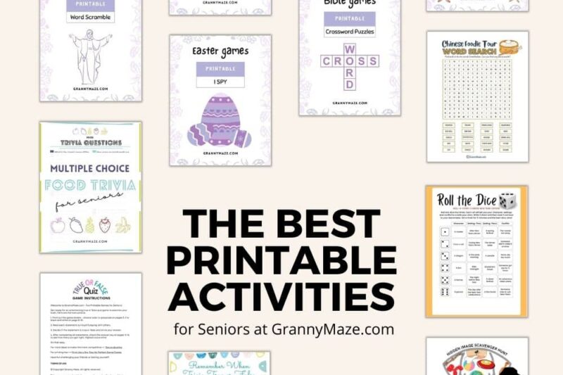 Free Printable Worksheets For The Elderly