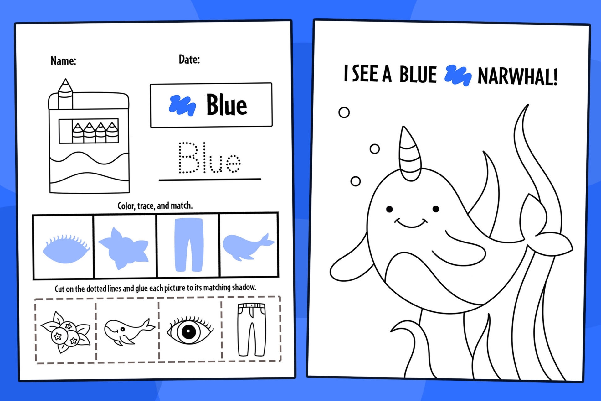 Blue Color Activities And Worksheets For Preschool The Hollydog Blog Blue Color Activities And Worksheets For Preschool The Hollydog Blog